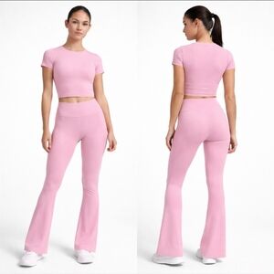 Light Bubblegum Pink Flare Lounge Set Size S Matching Set